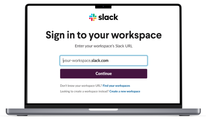 Enter the Workspace Address